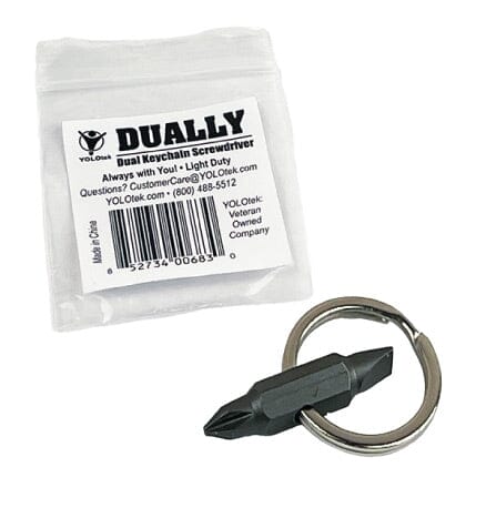 DUALLY Keyring Screwdriver (Dual tips: Phillips & Straight Slot)