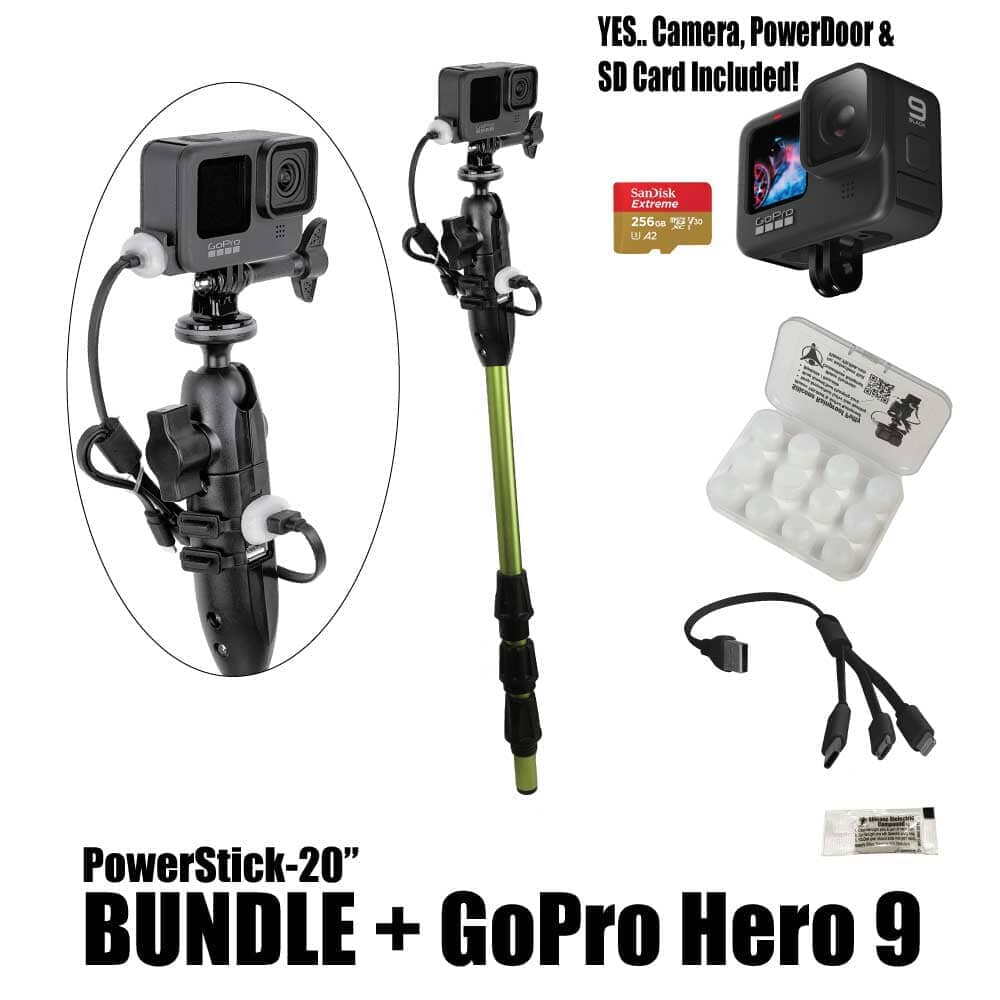 PowerStick-20"+PowerLight - YOLOtek GP2-PowerStick-20"+PowerLight BUNDLE + GoPro Hero 12 w/256gb SDCard ~