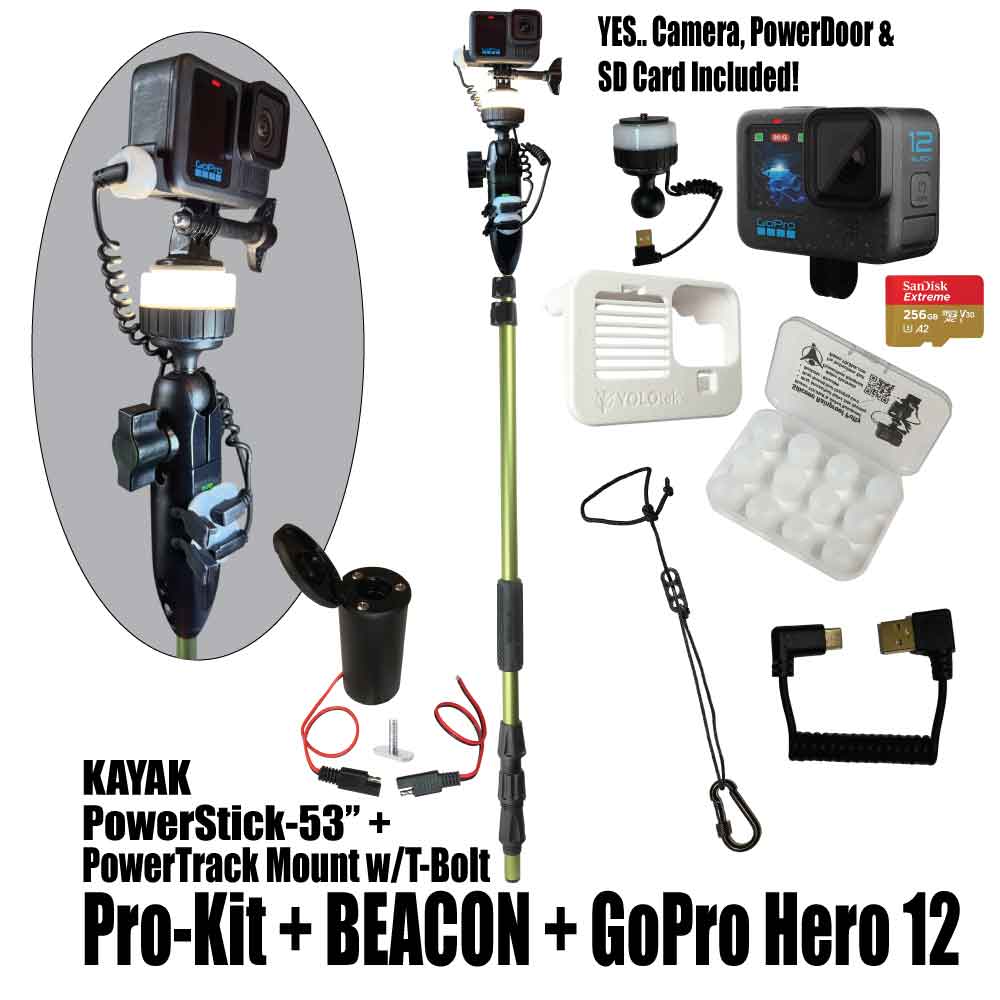Kayak PowerStick-53"+PowerTrack Mount w/T-Bolt
