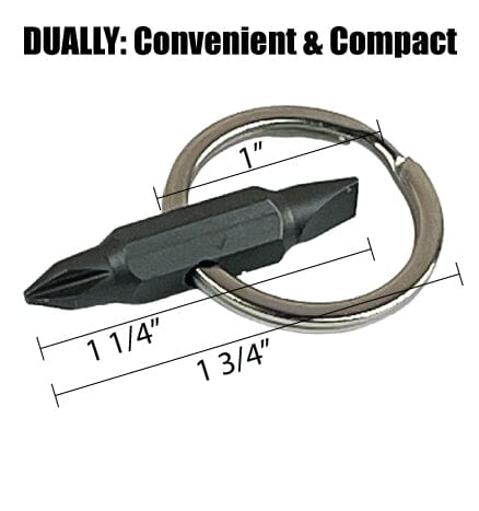 DUALLY Keyring Screwdriver (Dual tips: Phillips & Straight Slot) - YOLOtek YOLOtek