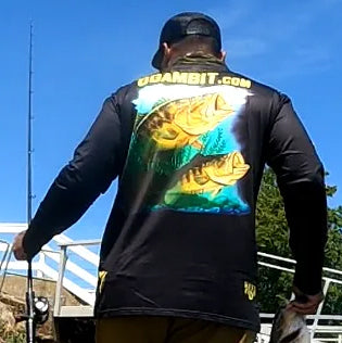 Performance Shirt: Large Mouth Bass - YOLOtek Standard or Custom Design