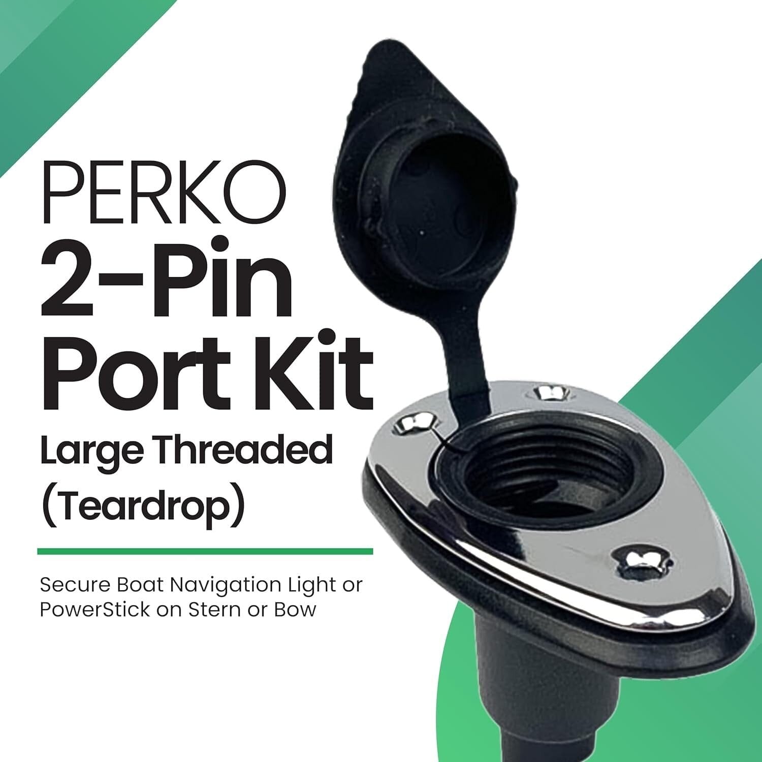 Attwood LightArmor Plug-In Base - 2 Pin - Stainless Steel - Round Attwood LightArmor Plug-In Base - 2 Pin - Stainless Steel - Round