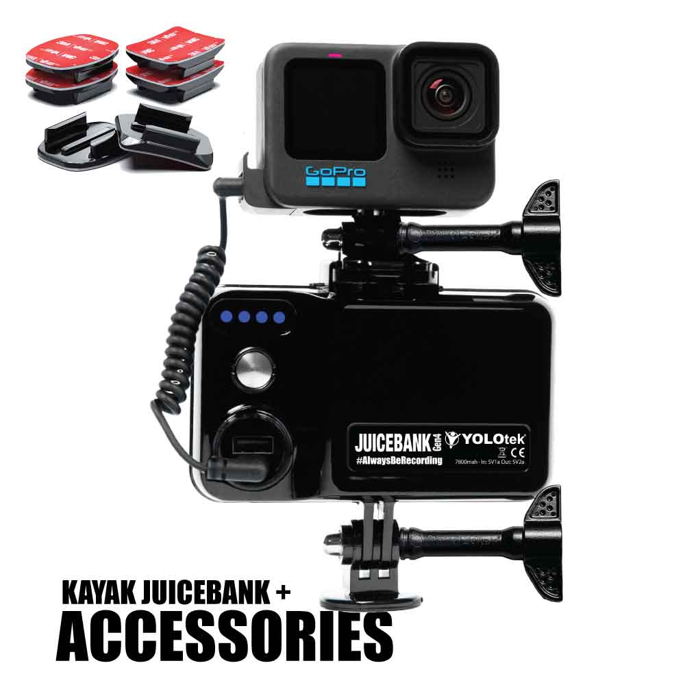 Kayak JUICEBANK: GoPro Battery + Extra Sticky Mounts