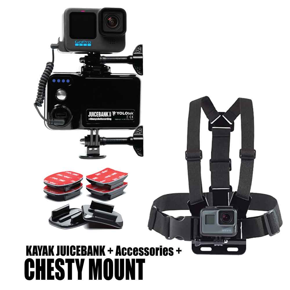 Kayak JUICEBANK: GoPro Battery + Extra Sticky Mounts