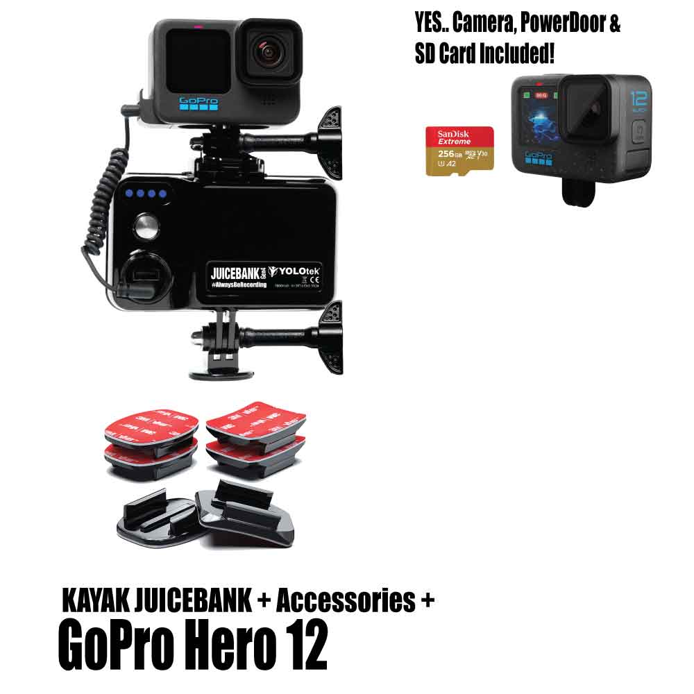 Kayak JUICEBANK: GoPro Battery + Extra Sticky Mounts