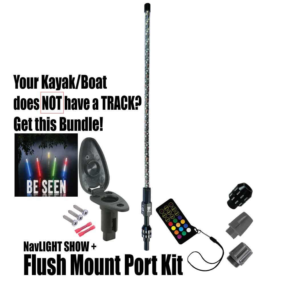Kayak 360 Light: NavLIGHT SHOW 4ft. now with RedWhiteBlue Modes [360/LED]