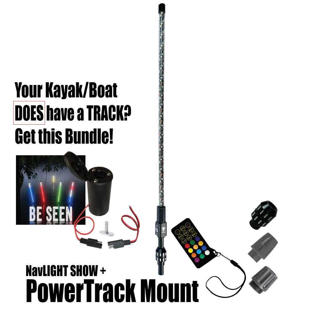 Kayak 360 Light: NavLIGHT SHOW 4ft. now with RedWhiteBlue Modes [360/LED]