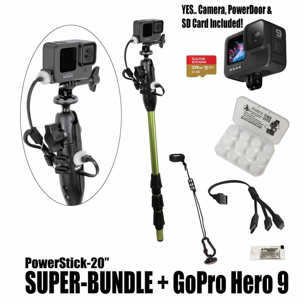PowerStick-20"+PowerLight - YOLOtek GP3-PowerStick-20"+PowerLight SUPER BUNDLE + GoPro Hero 12 w/256gb SDCard ~