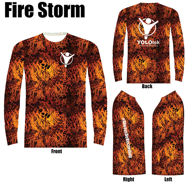 Performance Shirt: Fire Storm - YOLOtek Standard or Custom Design