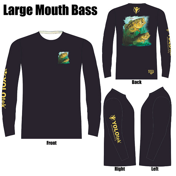 Performance Shirt: Large Mouth Bass - YOLOtek Standard or Custom Design