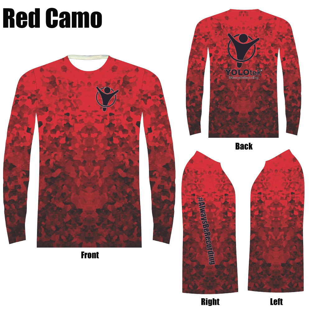 Performance Shirt: Red Camo - YOLOtek Standard or Custom Design